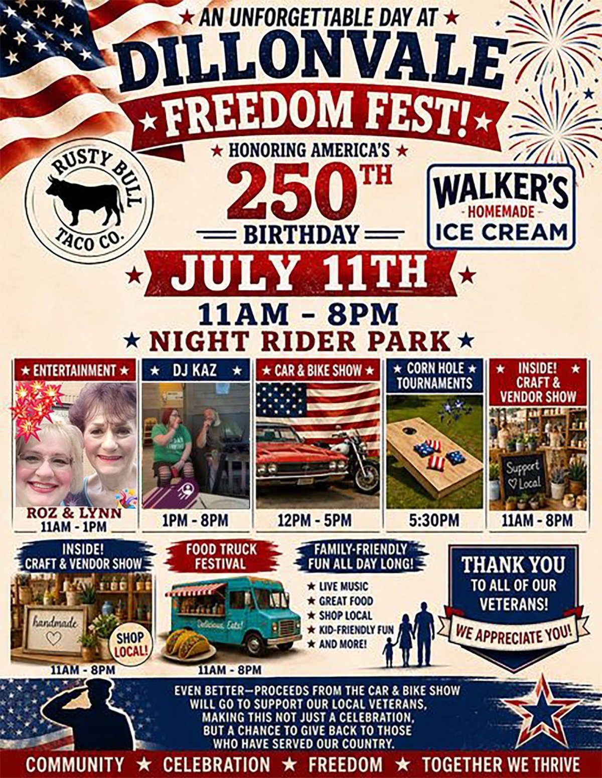 Dillonvale Freedom Fest Events flyer